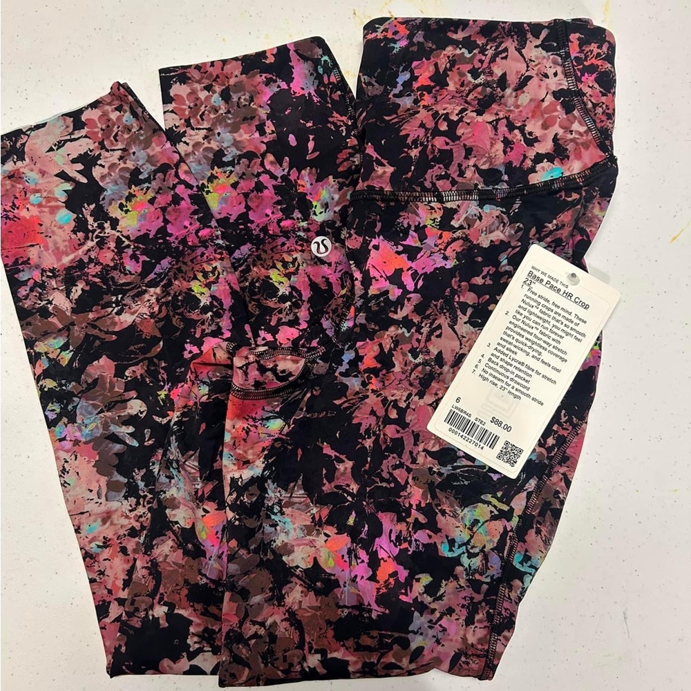 lululemon base pace high rise cropped